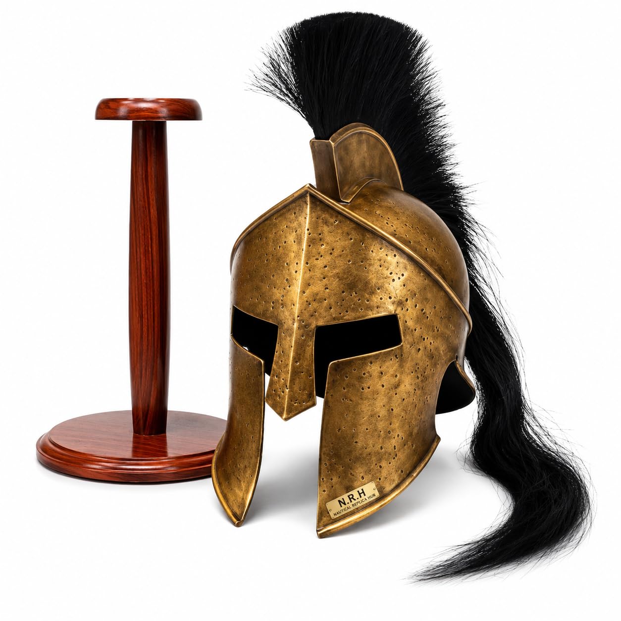 Nautical Replica Hub King Spartan 300 Movie Helmet (King Leonidas)+free helmet stand Halloween Costume