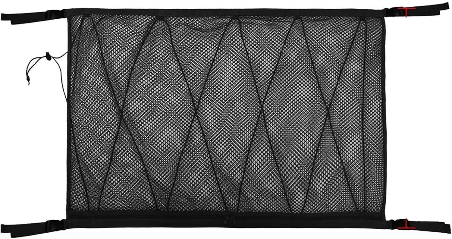 Car Nets Universal Car Trunk Net Large Elastic Luggage Net Cargo Organizer Storage Nylon Stretchable Car Interior Mesh Network Pocket (70x70cm)