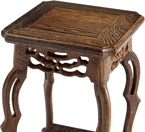 Miniatura 3 de THY COLLECTIBLES Hermoso soporte de jarrón oriental de palisandro artesanal para jarrones y plantas pequeños (5 pulgadas de largo x 5 pulgadas de