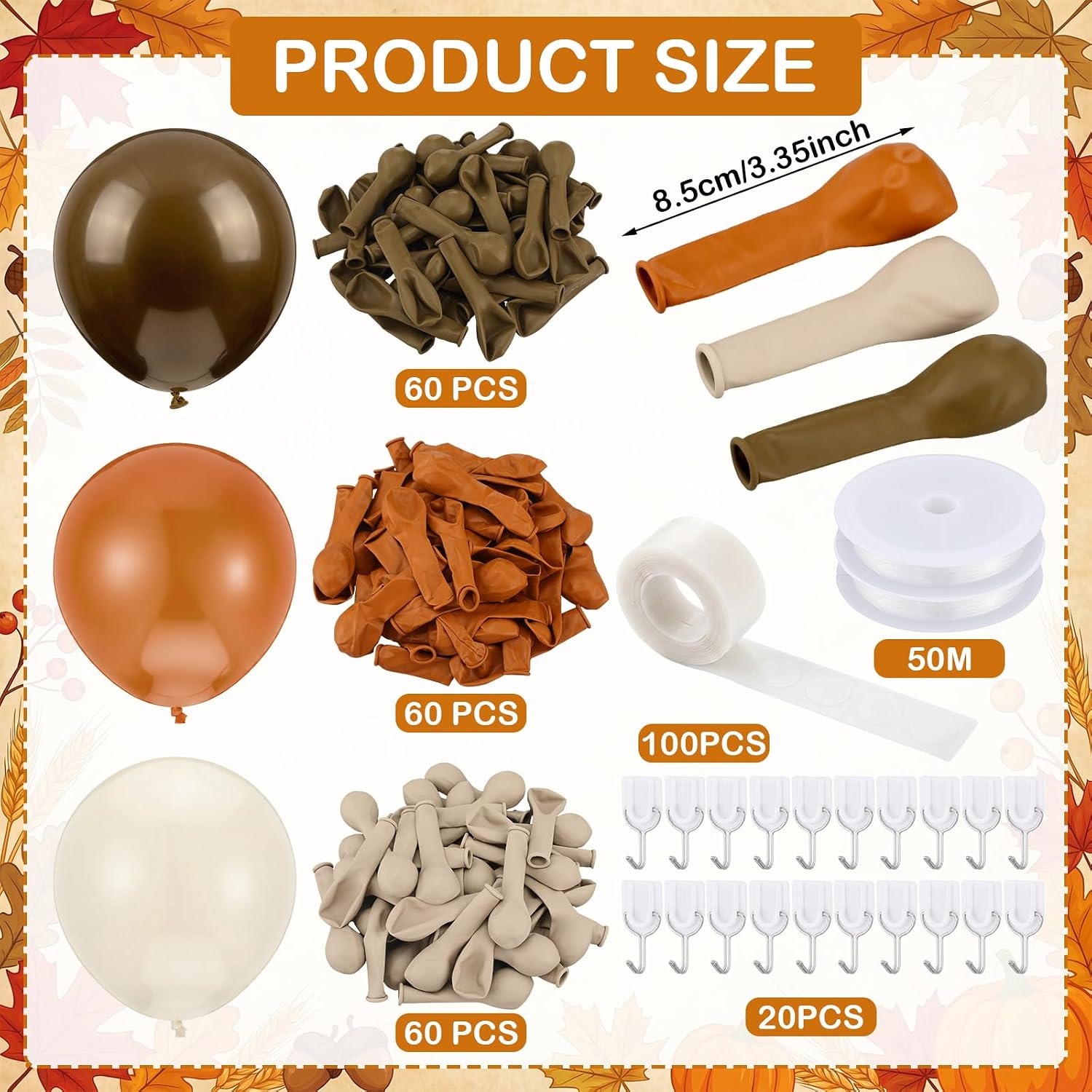 Gejoy 176 Pcs Fall Hanging Decoration Kit Autumn Pumpkin Garlands image 4