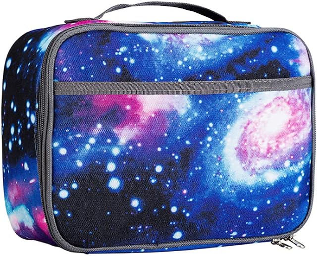 Galaxy Space Lunch Box Bag Insulated Tote Bag Water Resistant Cooler Carry Bag Working School Picnics Food Storage Bag for Women Man Girl Boys