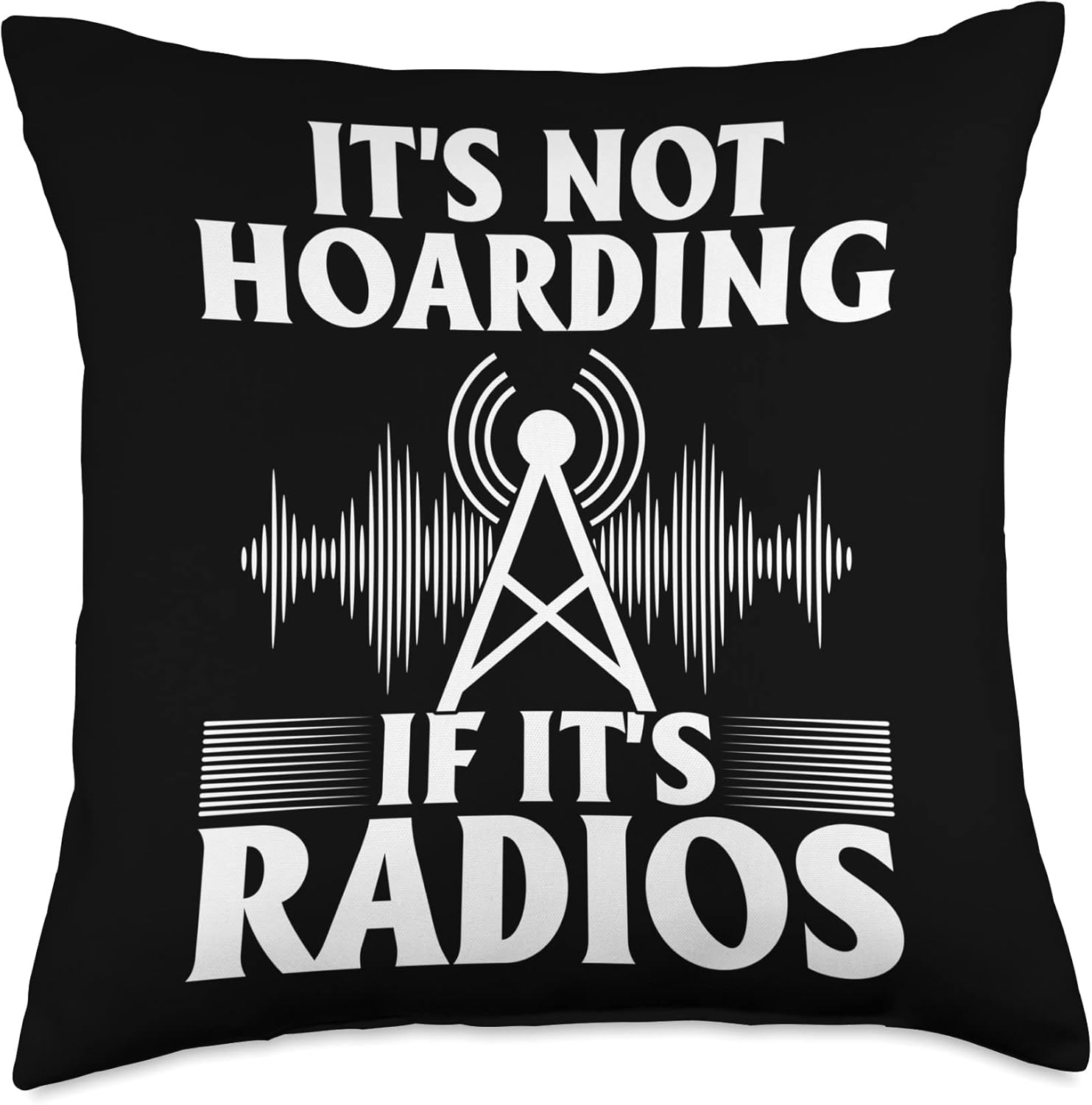 Hoarding Radios Amateur Ham Radio Throw Pillow