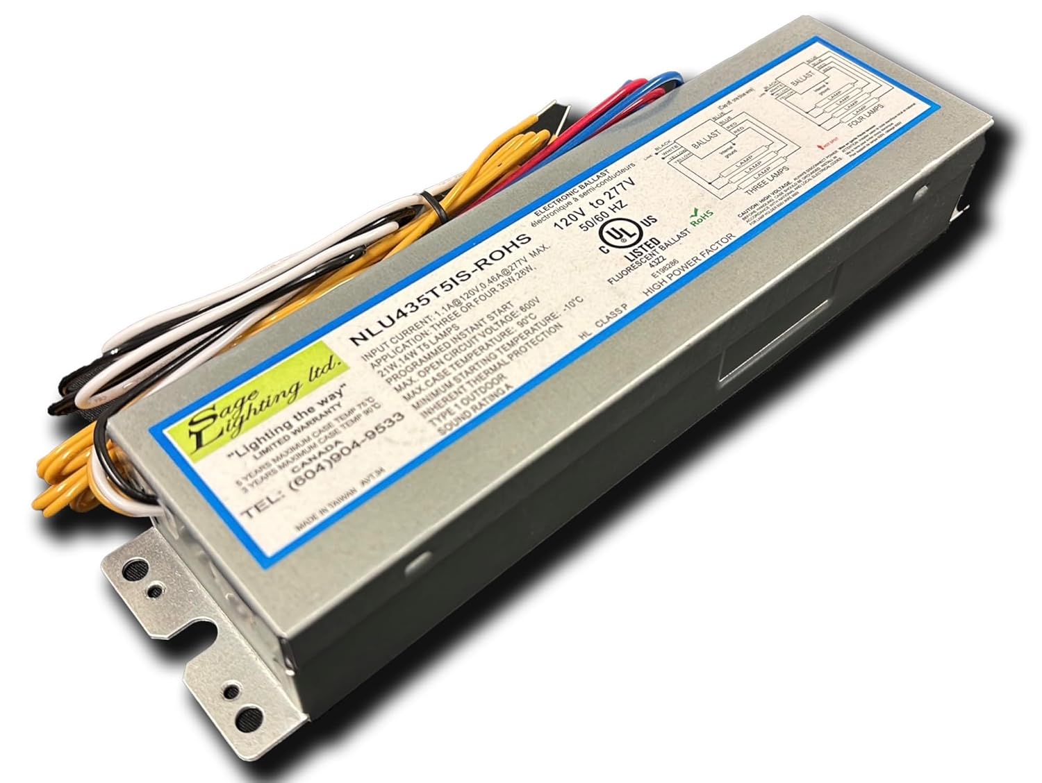 NLU435T5IS-ROHS 120-277, 14W, 21W, 28W, 3 OR 4, 35W, PIS, T5 Linear BALLASTS