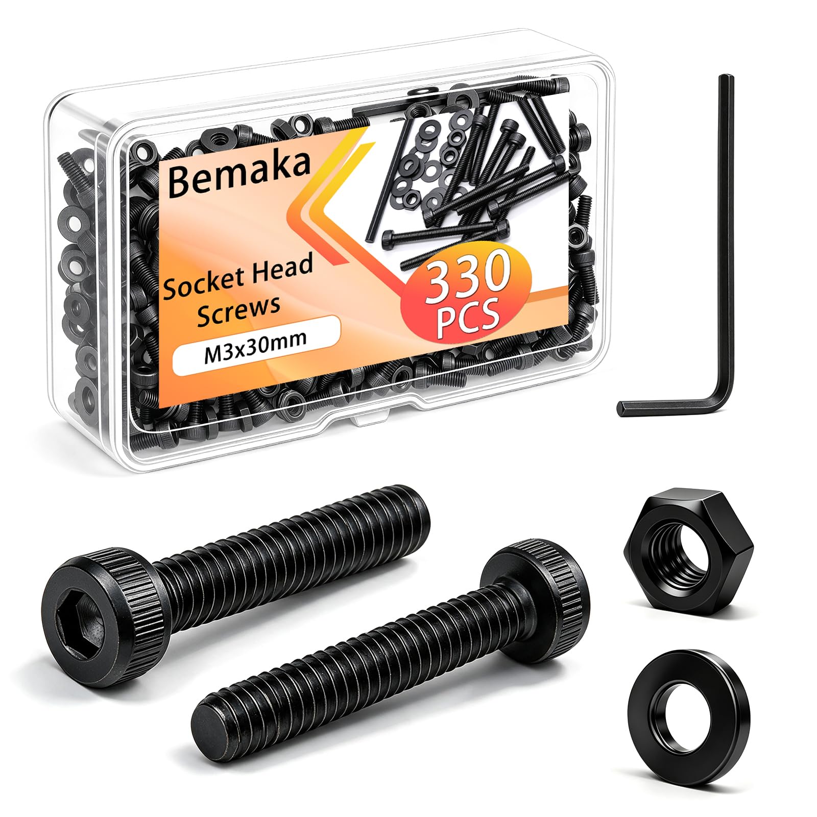 1287Pcs Nuts and Bolts Assortment Kit, 304 Stainless Steel Bolts Machine Screws Hardware Assortment Kit, Metric & SAE Phillips Pan Head Screws, Assorted Bolts, Nuts and Washers Kit — Amazon image 26