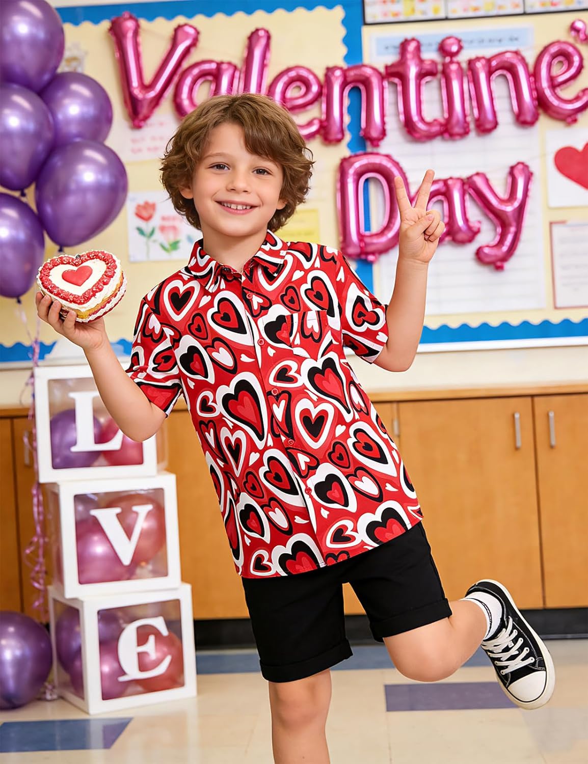 Toddler and Boys Cotton Holiday Button Down Short Sleeve Novelty Shirts - Image 3