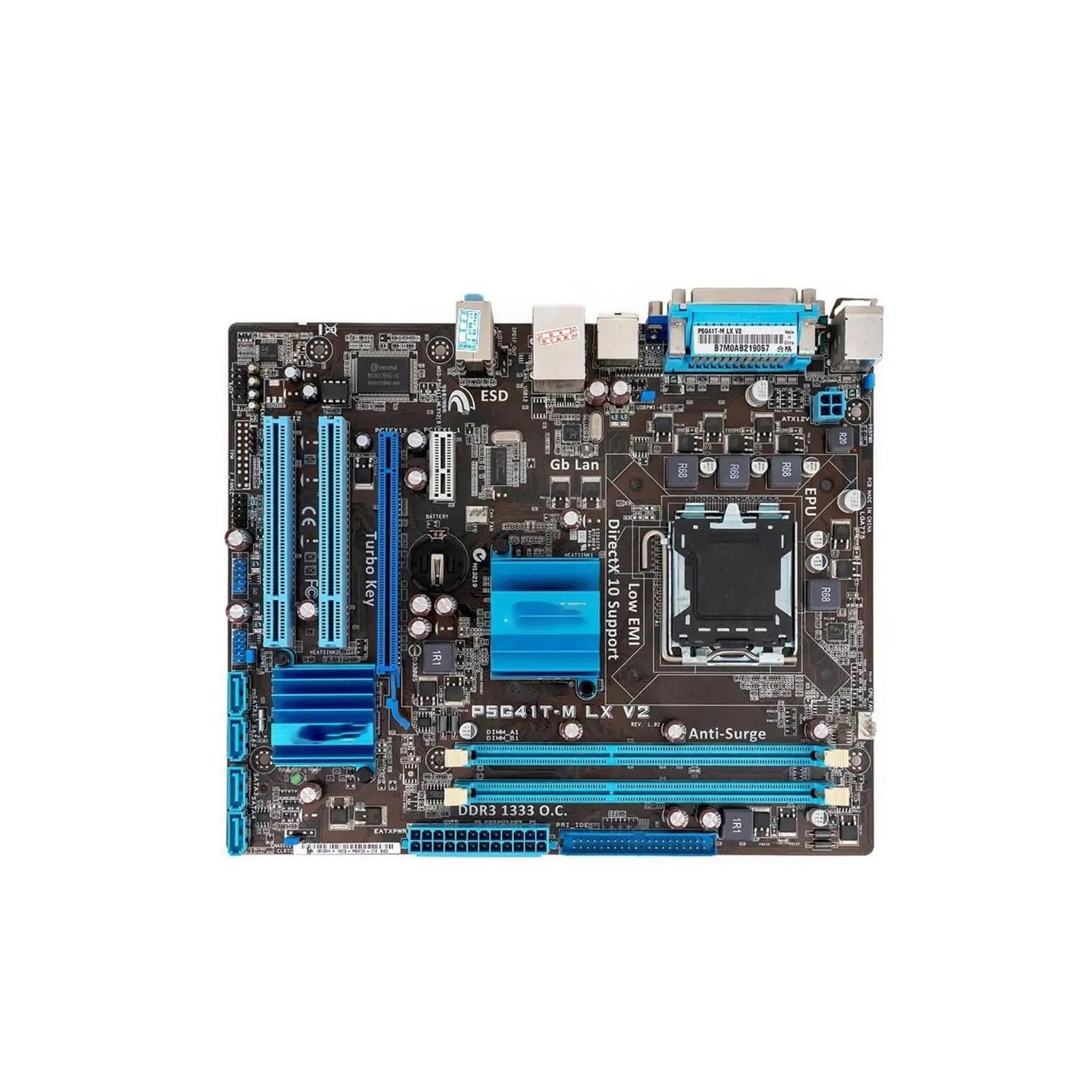 Placa Base Placa Base Fit For ASUS P5G41T-M-LX V2, G41 LGA 775 Micro ATX VGA DDR3 1333 8 GB SATA2 IDE USB 2.0