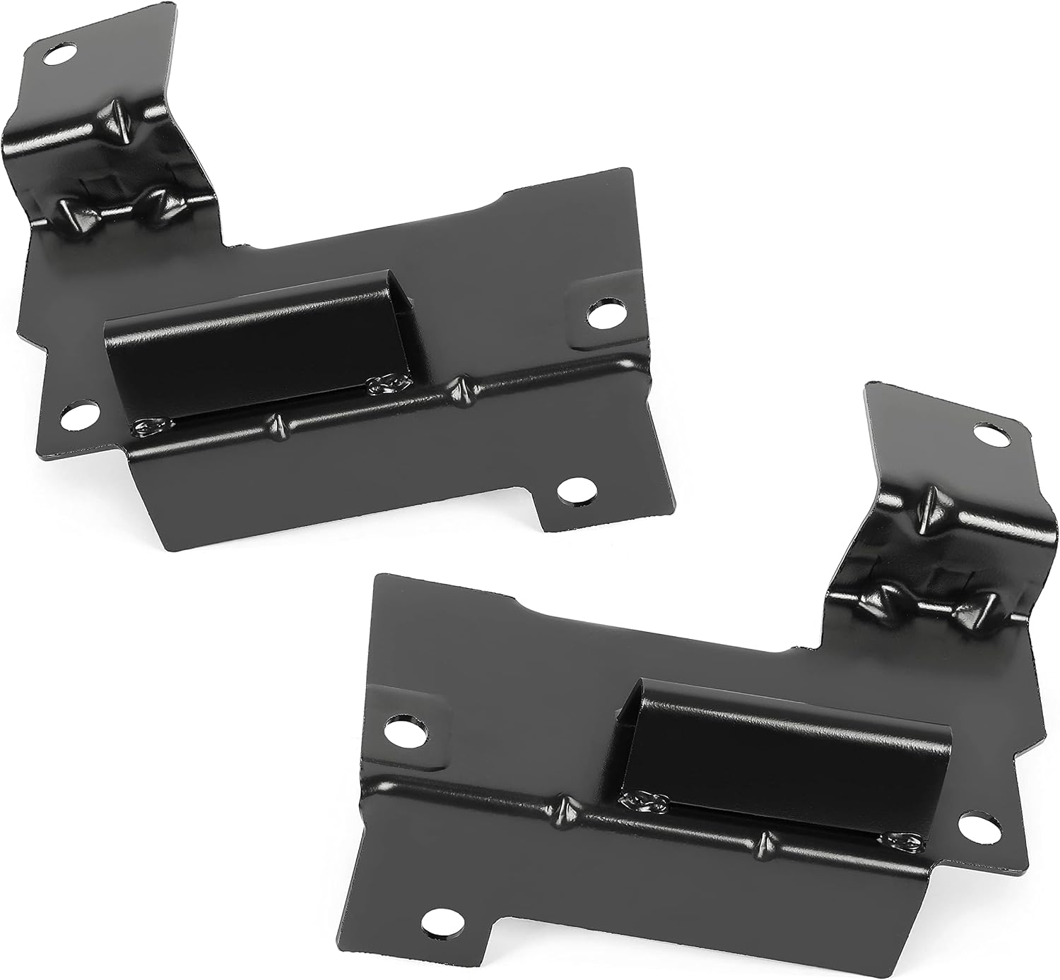 KUAFU 2Pcs Front Bumper Brackets Compatible with 2002-2006 Chevy Chevrolet Avalanche 1500/2500 & 2003-2007 Silverado 1500 2500 3500 HD Classic Replace for 15059654 15059655 GM1067167 GM1066167
