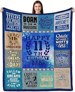 Sulpoie 11 Year Old Boy Gift Ideas, Birthday Gifts for 11 Year Old Boys, Gifts for 11 Year Old Boys, 11th Birthday Gifts for Boys, 11th Birthday Decorations for Teen Boys Throw Blanket 50