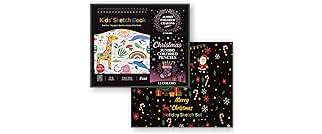 Fuxi Art Supplies for Kids 9-12, Stocking Stuffers | Art Set with 60-Sheet (73lb/120gsm) Sketch Book for Kids Ages 8-12, Jumbo Colored Pencils & Crayons | Ideal Christmas Gifts for Grandkids.