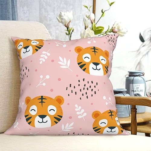 Miniatura 4 de Throw Pillow Covers 12x12 Inch Tiger Forest Animal Cute Decorative Pillow Covers Cushion Covers cojines decorativos para sala Pillow Cases Cute