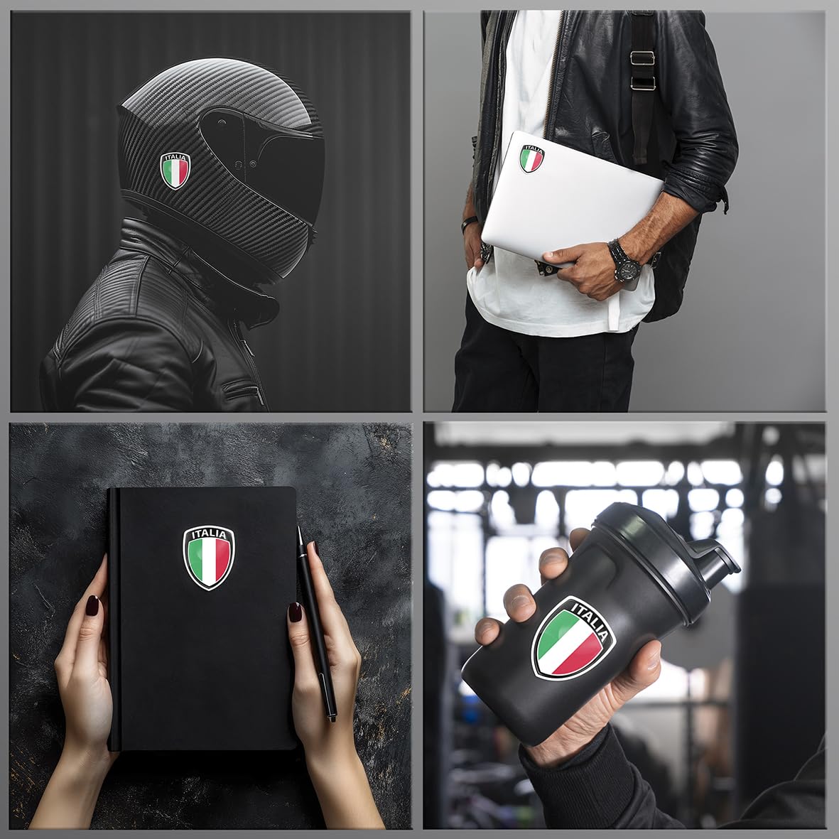 Biomar Labs® Adesivi 3D Bombati Bandiera Tedesca – Emblema Resinato Per Auto, Moto, Casco (2 Pezzi, 5x4 Cm) Made In Germany