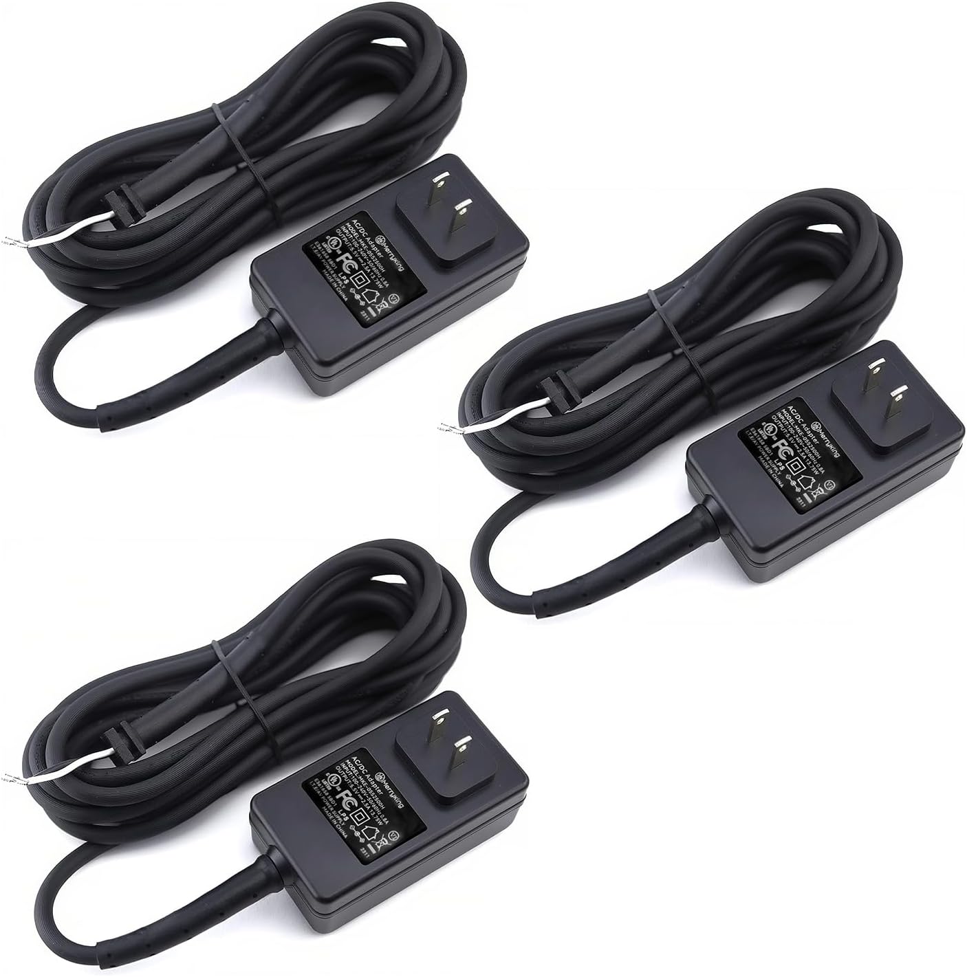 2 Packs Replacement Charging Cords Compatible with Andis Excel SMC Model Clippers, 12 Feet Long Power Cord for Pet Clipper, Black