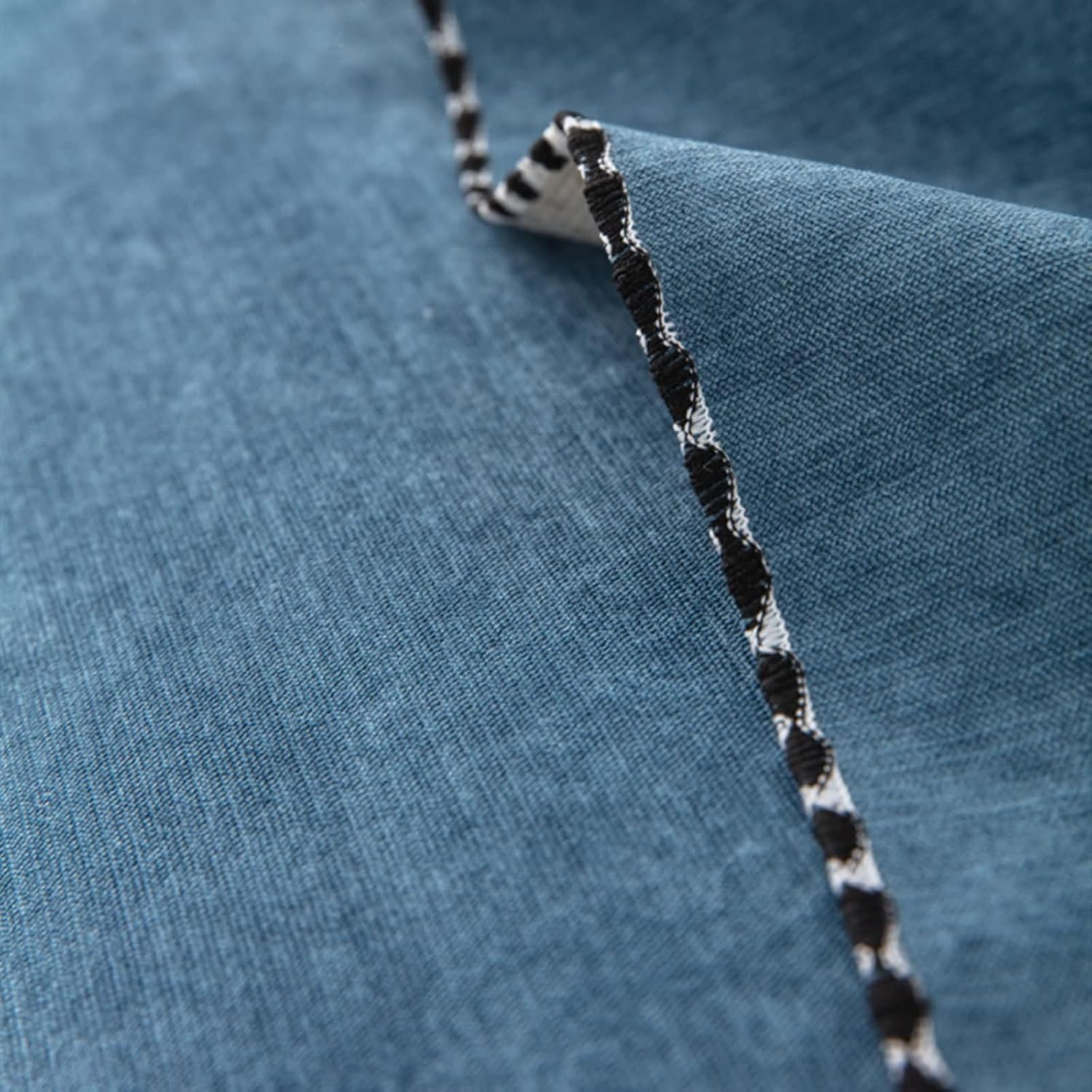 Outdoor Sofa Cover 4 Seater,71" W x 165" L,Sofa Cover Outdoor Solid Color with Lace Sofa Cover Polyester Chaise Couch Cover Dark Blue