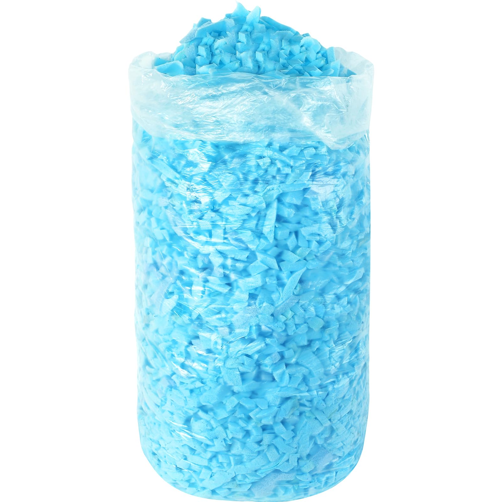 5lbs Bean Bag Filler Bulk, Memory Foam Filling, Shredded Soft Foam Filler Stuffing for Bean Bag Refill Pillow Dog Bed Chairs Couch Cushion Stuffed Animals Arts Crafts (Blue)
