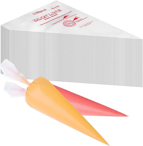 DLOnline 200 piezas desechables crema pastelería pastelería pastelería pastelería para decoración de pasteles rojo