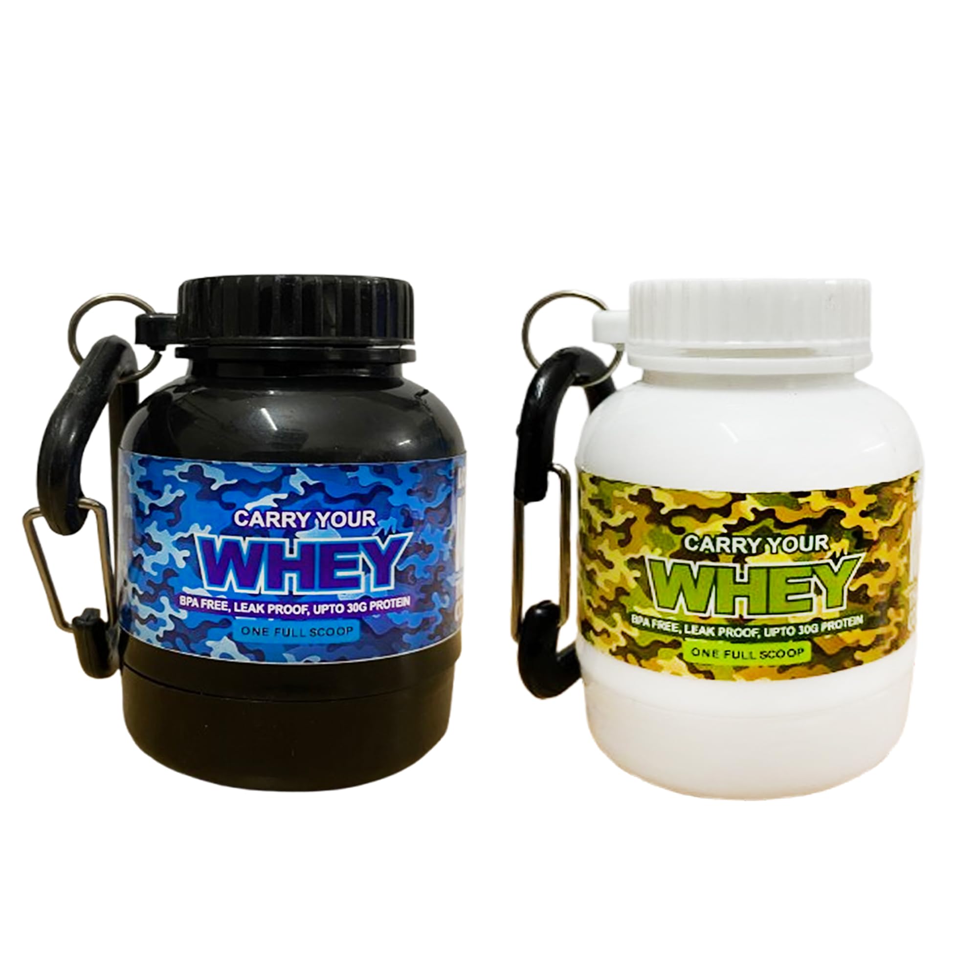 Latest Whey Protein Powder Container Keychain - Easy to Carry Protein Powder in Gym | Portable Funnel Supplement Powder (Pack of 2)-image-34