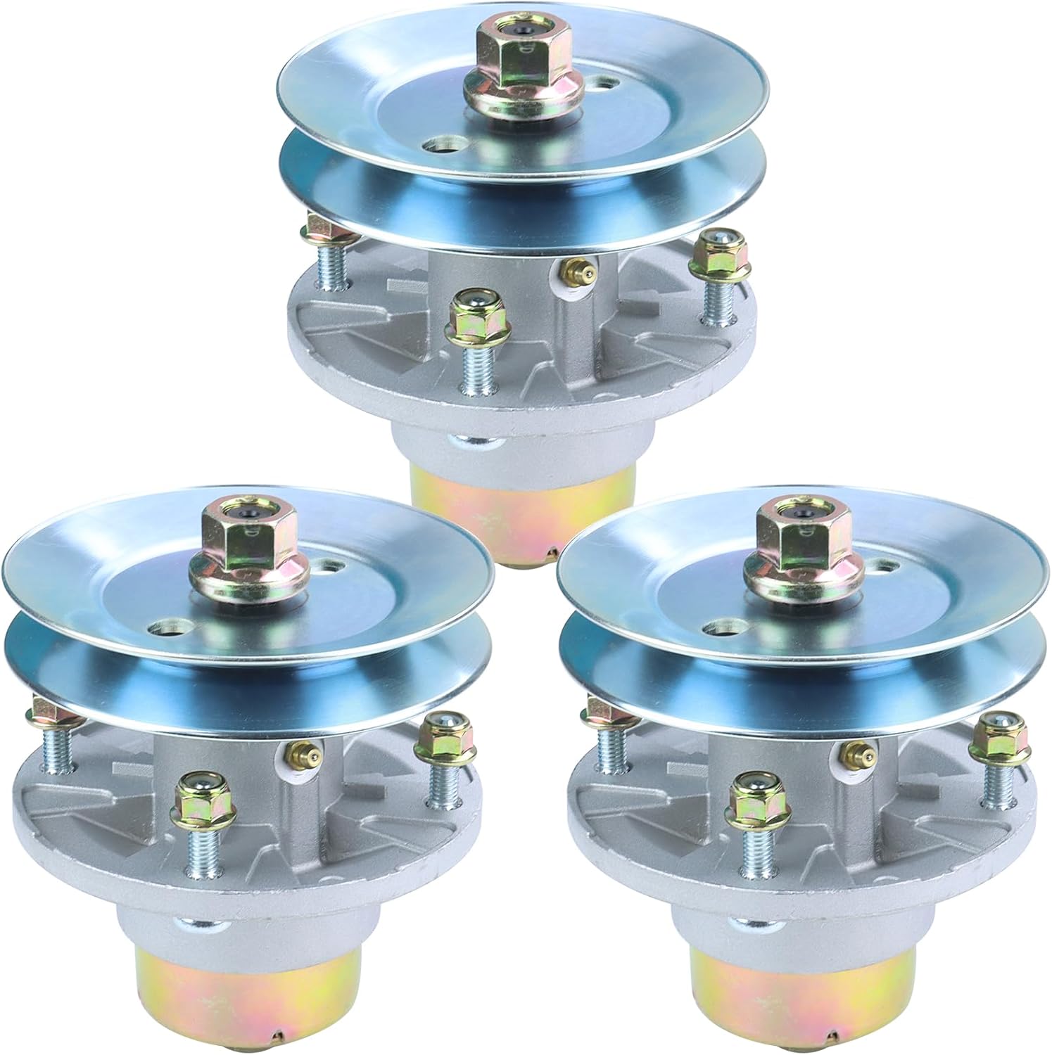 3 PackAM144608 Spindle Assembly kit with UC20697 Pulley Replaces John Deere AM144608 Spindle Assembly for John Deere X330 X350 X370 X380 Z330R Z355E Z375R Z515E Z525E Z355R Z535M Lawn Tractors