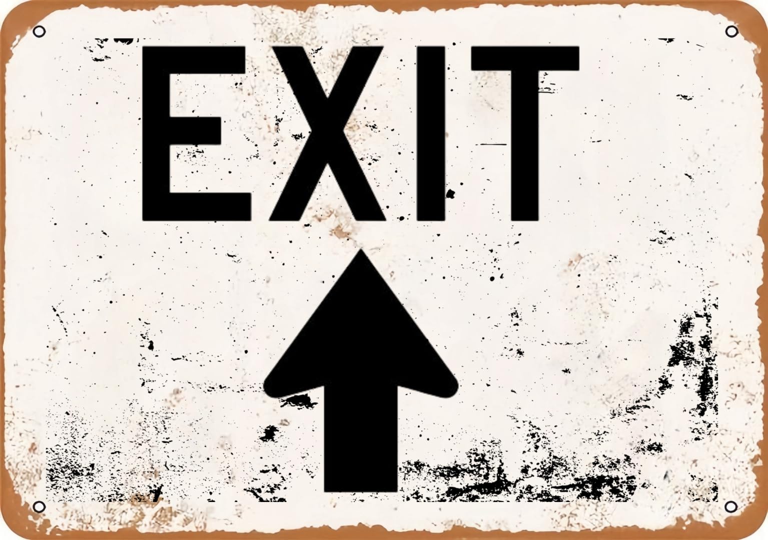 Exit Tin Signs Christmas Retro Wall Decor For Home Coffee Bar Funny Aluminum Sign 8x12 Inch