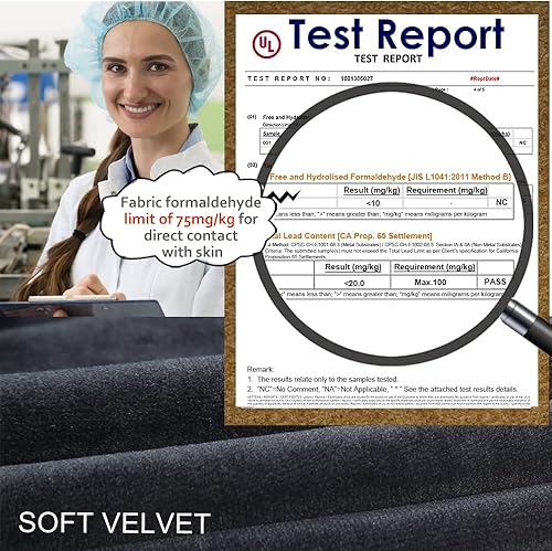 Miniatura 3 de BUYUE Funda para silla de oficina, terciopelo súper suave, elástica, lavable, sin brazos, protector a prueba de polvo (juego de negro)