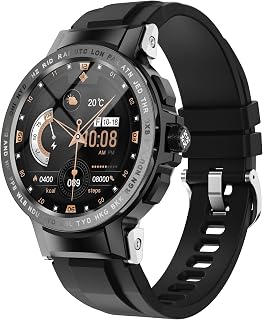 D'llesell Smartwatch E19 Heart Rate Blood Pressure Blood Oxygen Health Check Pedometer Alert Waterproof Sport Mode Sports Bracelet (Black)