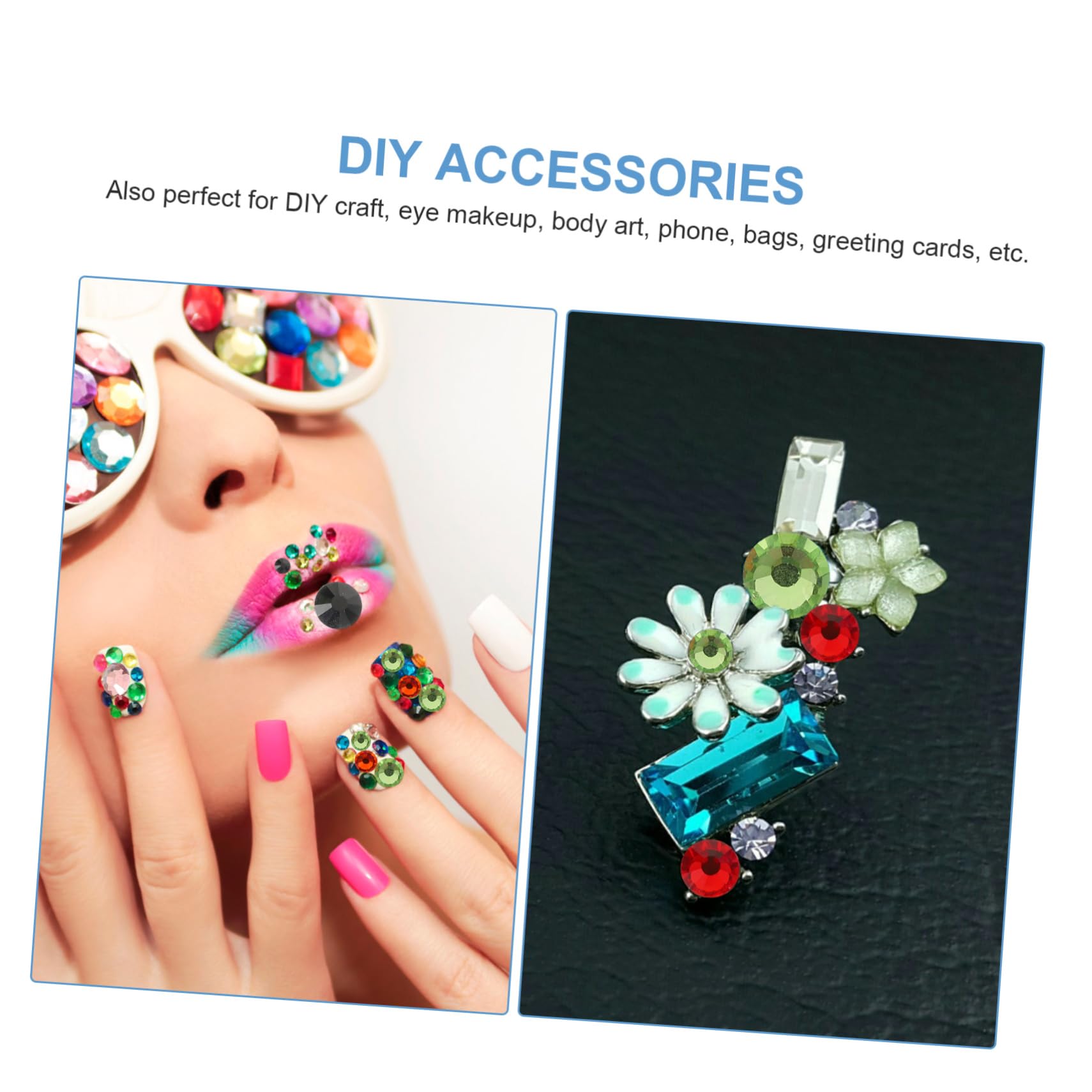 Healvian 4sets Brillantini Per Unghie Kit Decorazioni Nail Art Per Progetti Diy Colori Mix Per Manicure e Creatività Domestica