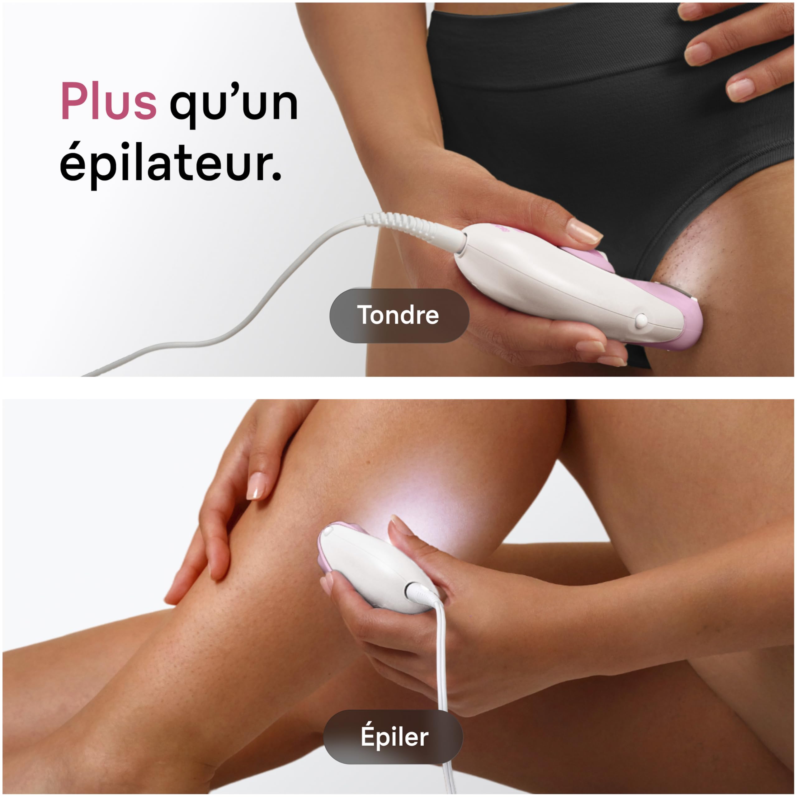 Braun Epilateur Electrique Femme Silk Epil 3 3-032, Rose – Voyant Intelligent, sur Secteur, Coffret Epilation Facile avec Tête de Rasage, Sabot Tondeuse