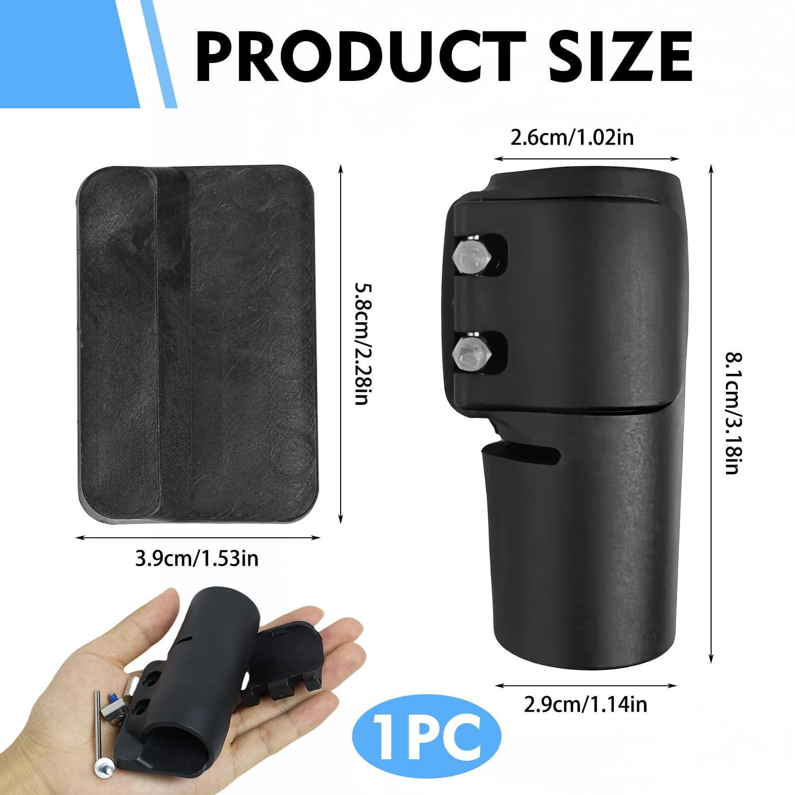 brileze Morsetto Regolabile per Pagaia SUP con Sgancio Rapido Paddle Clamp Pulsante di Bloccaggio per Albero Pagaia Compatibile con la Maggior Parte delle Pagaie SUP (Nero)