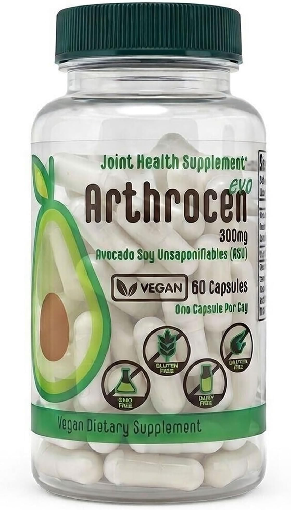 EVO ASU 300 mg Vegan Joint Comfort & Mobility Support Supplement – Clinically Evaluated, Made in USA Plant-Based Formula, Glucosamine Alternative, 60 Capsules (2 Months)