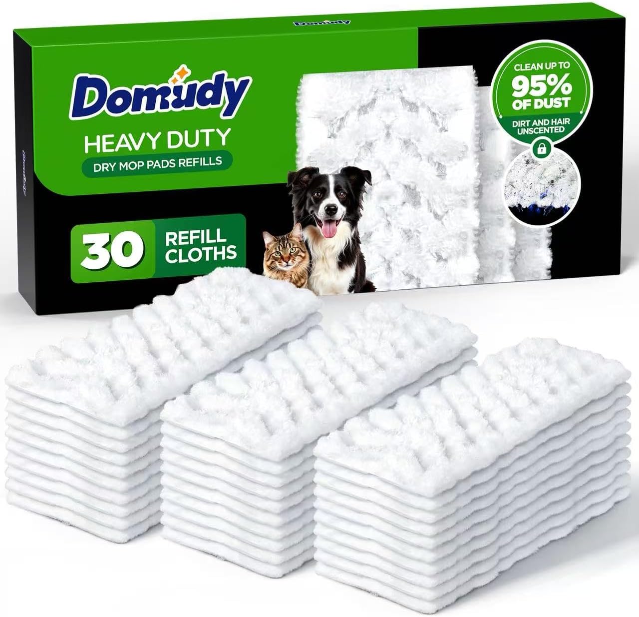100 Count Heavy Duty Dry Sweeping Cloths Refills for Swiffer Sweeper Mop