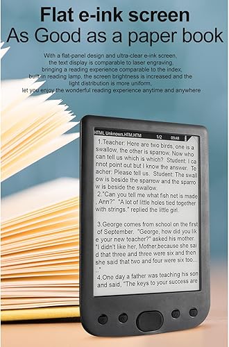 Miniatura 7 de Lector de libros electrónicos, librería de bolsillo, lector de tinta E con pantalla táctil HD de 6 pulgadas, portátil y amigable para los ojos, para