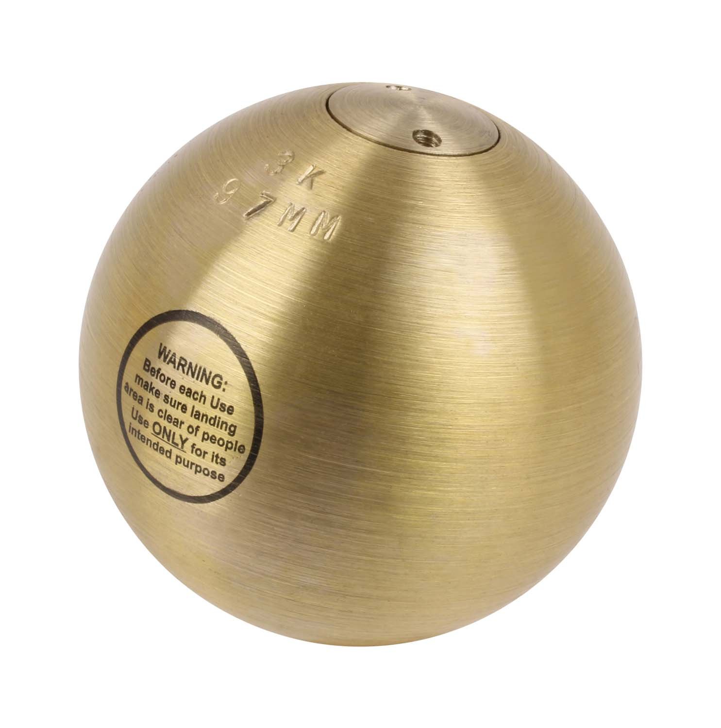 Vinex Hochwertige Wettkampfschuss Gold 100 – aus Messing – 3,00 kg – 4,00 kg – 5,00 kg – 5,45 kg – 6,00 kg – 7,26 kg.