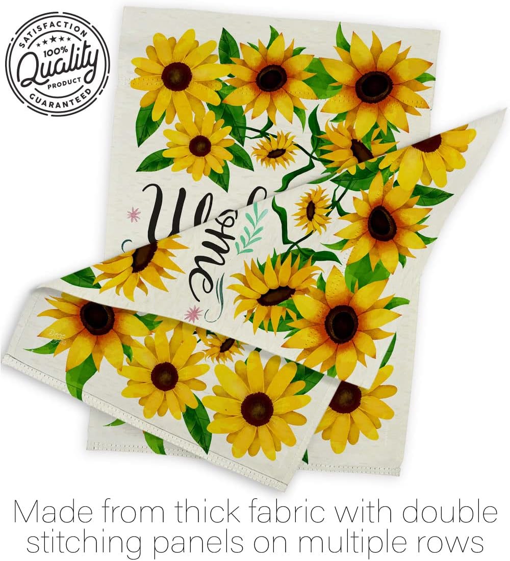 Breeze Decor FL-H-104091-IP Welcome Sunflowers Bouquet Decorative Vertical House Flag, 28" x 40", Multicolor