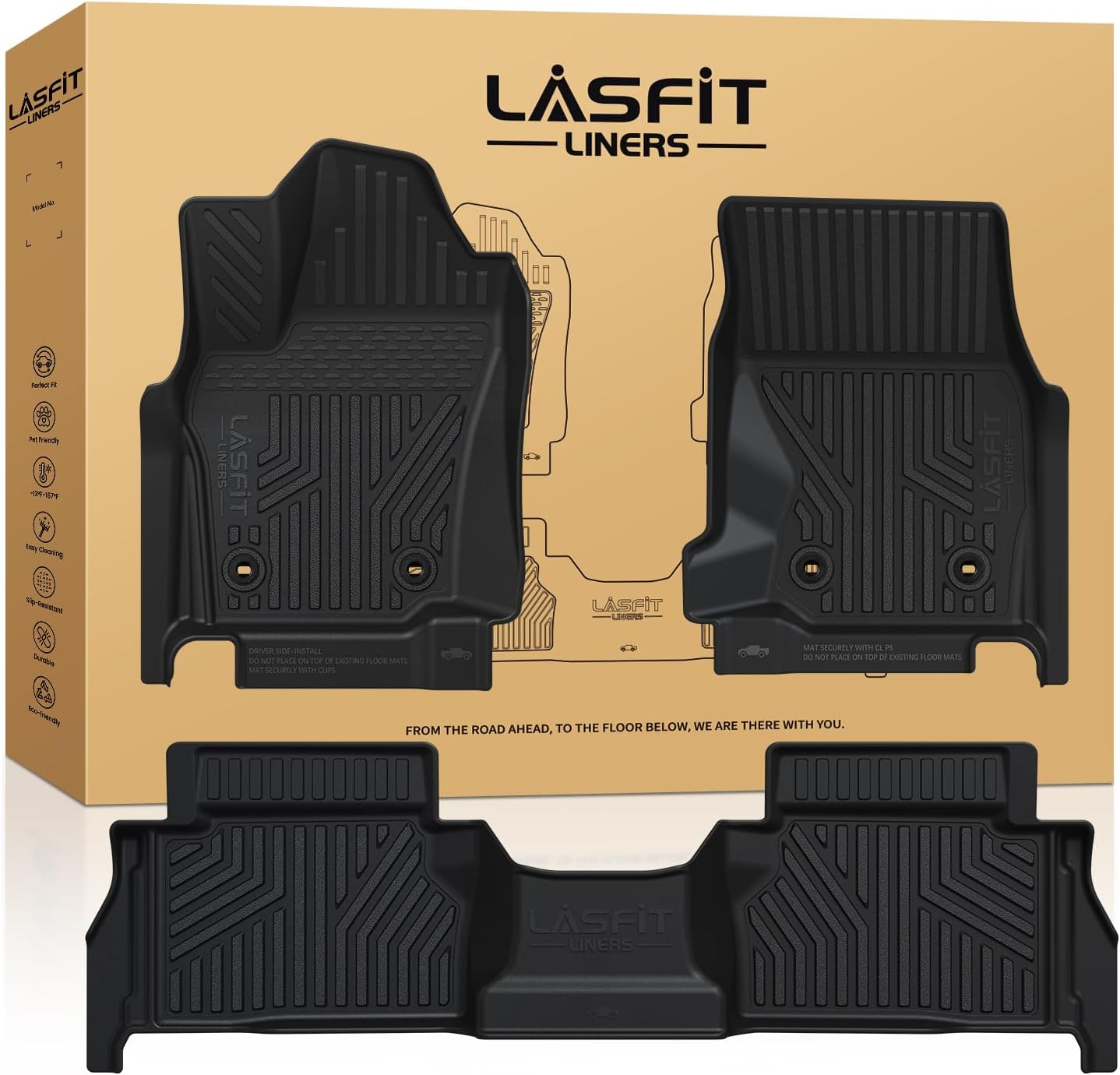Amazon.com: LASFIT Floor Mats for Toyota Tacoma 2024 2025 Double Cab ...