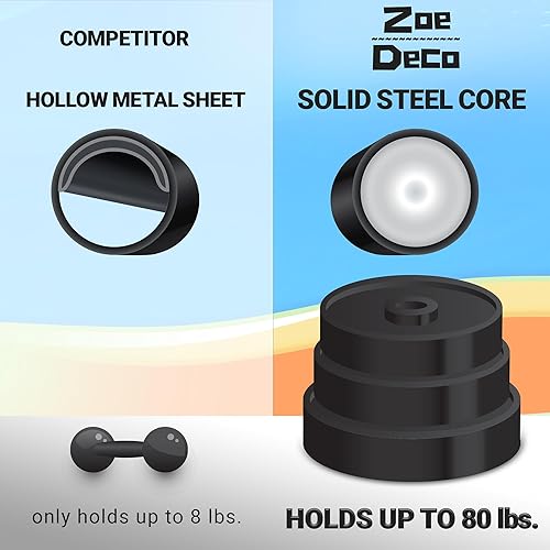 Miniatura 5 de Zoe Deco Paquete de 10 perchas antideslizantes sin golpes de hombro con revestimiento de agarre, perchas de acero para suéteres, perchas para