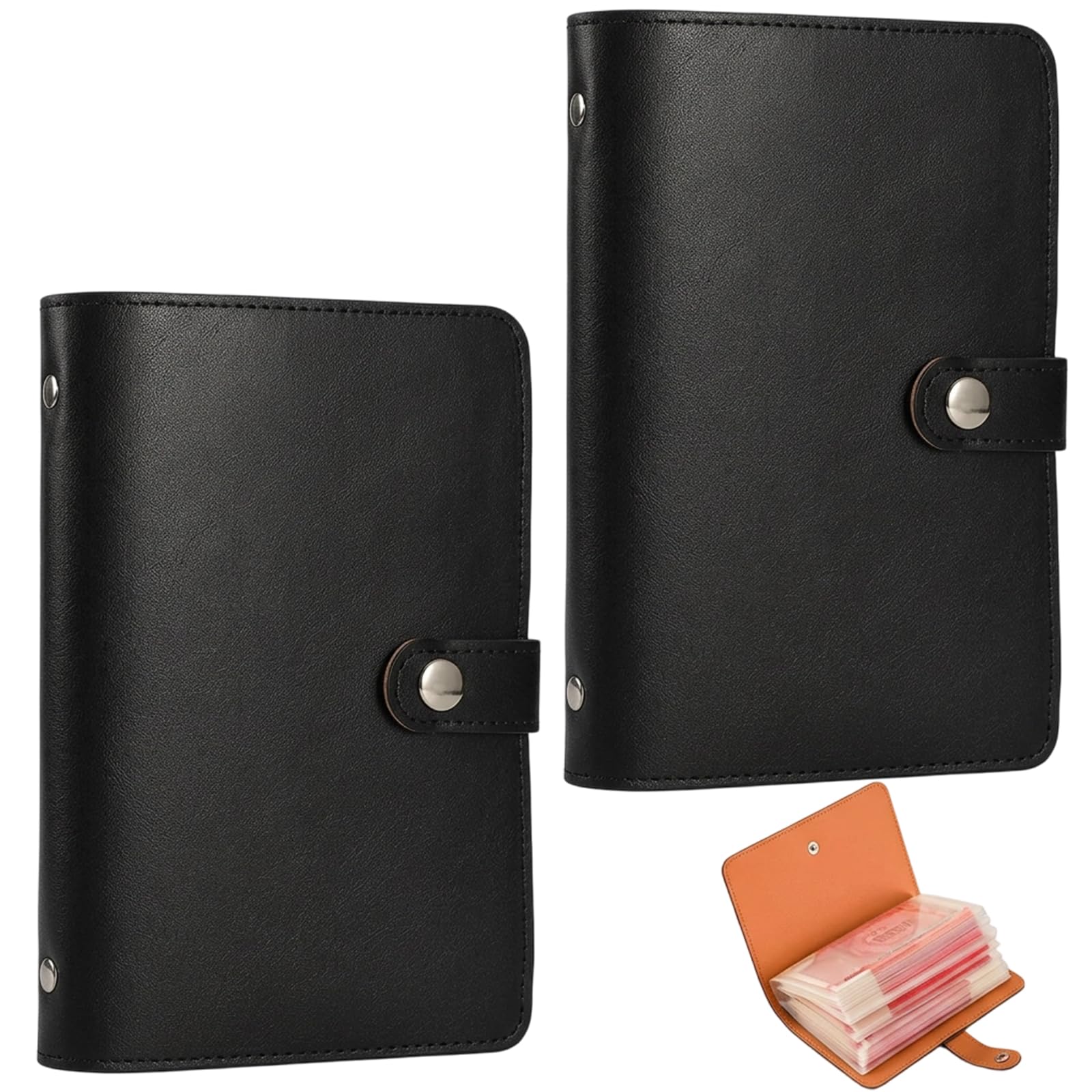 2-Pack 100 Cash Saving Binder, Money Wallets for Saving, 100 Envelopes Budget System for Financial Organisation, Structured Savings Challenge Book with Cash Organiser for UK Users