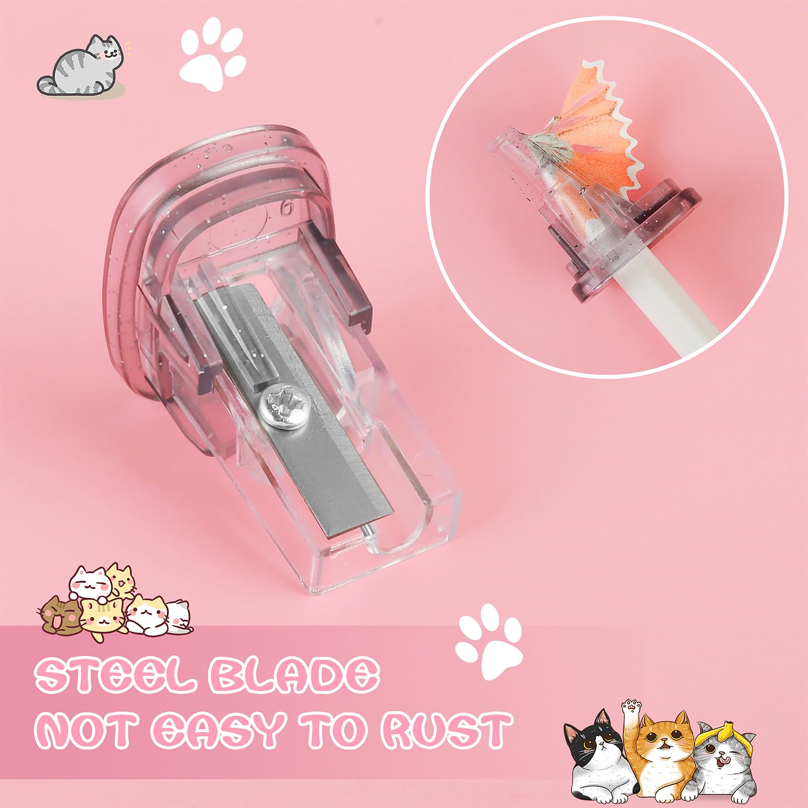 5 Stück Katzenpfoten Radiergummis - Einziehbare Kawaii Radierer Für Kinder Bunt