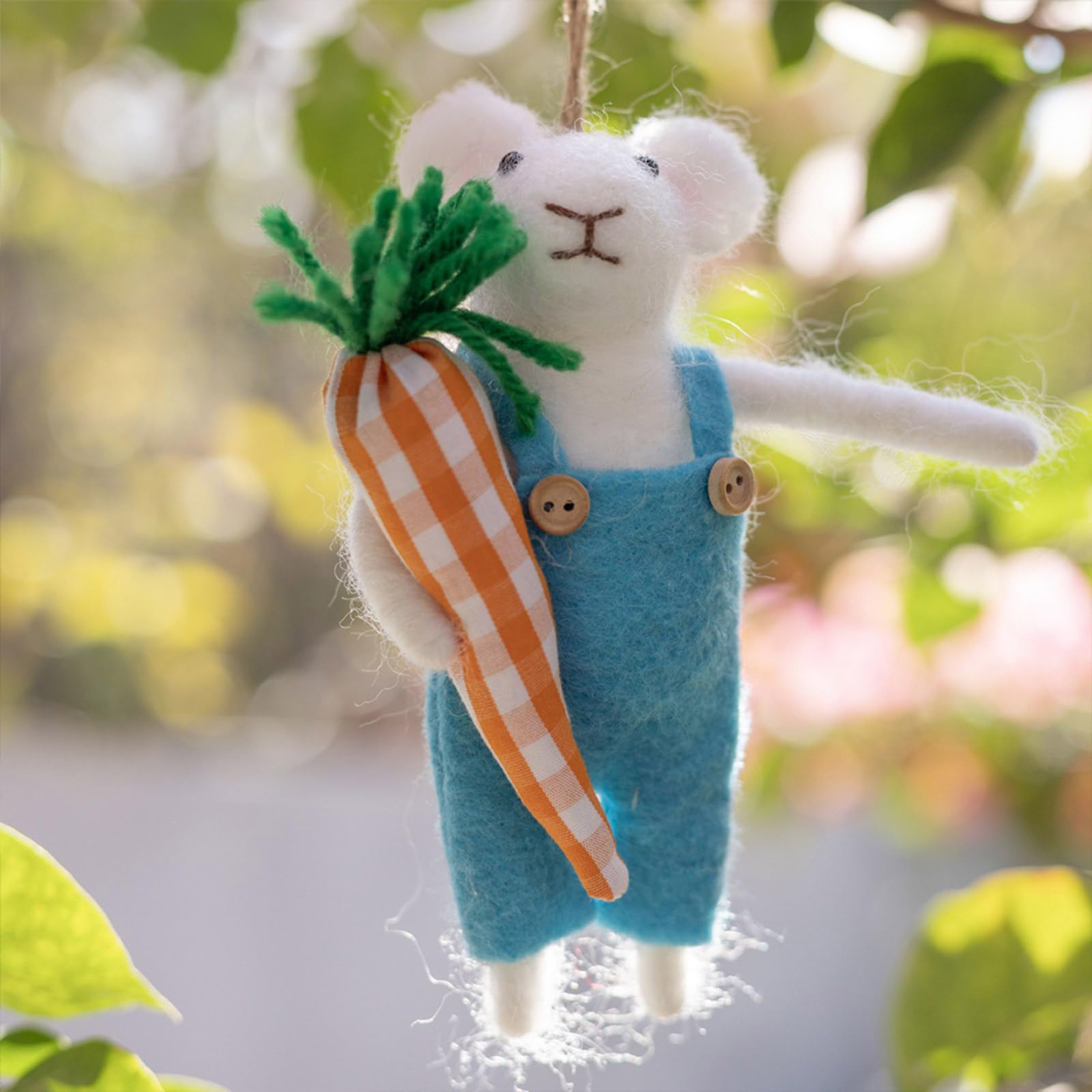 2pcs Natale Feltro Topolino Ornamenti Miniatura Pendente Decorazioni Da Appendere Per Albero E Tavolo Vassoio