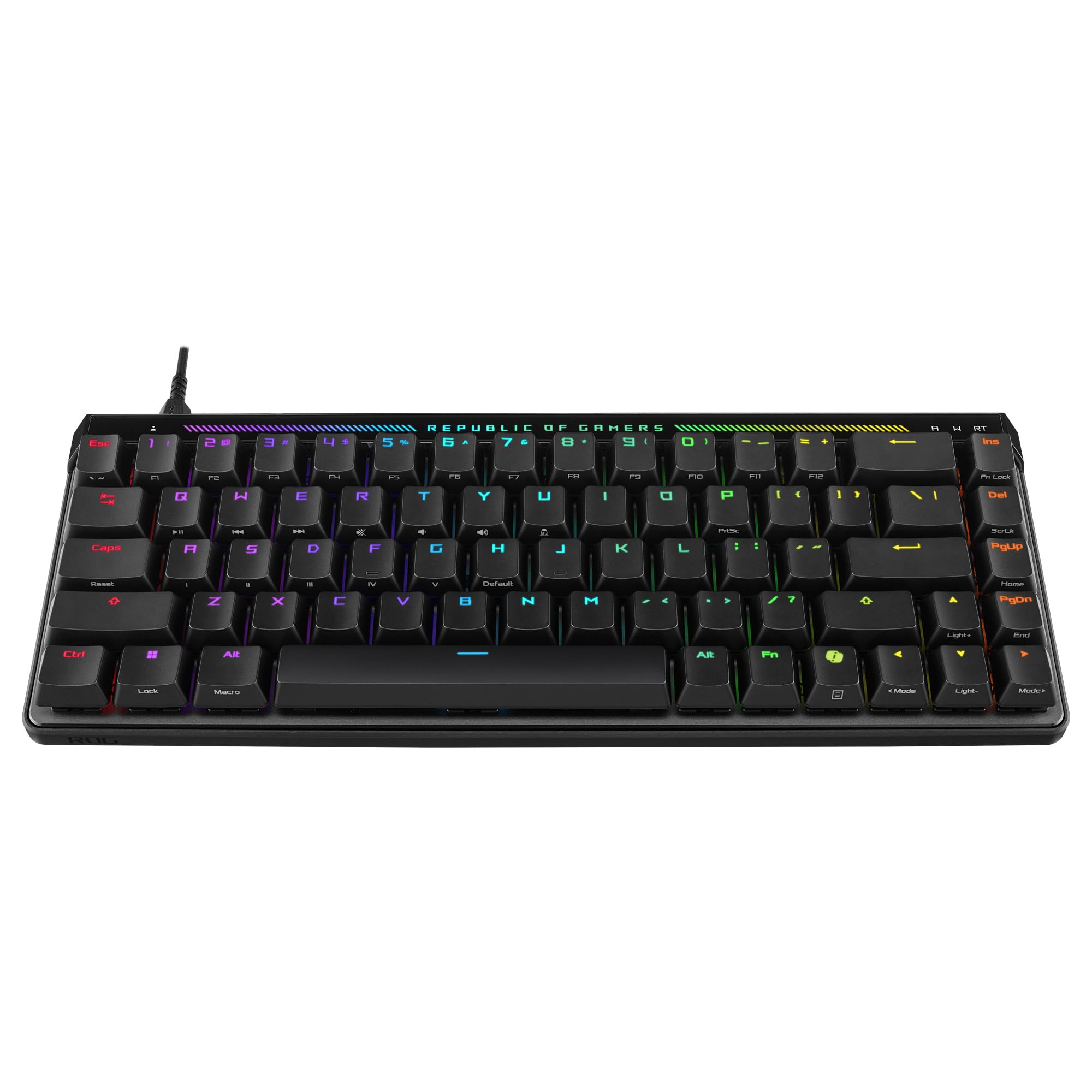 ASUS ROG Falchion Ace HFX Teclado Gaming analógico 65%, interruptores magnéticos ROG HFX, Disparo rápido, Panel táctil, 8000 Hz, amortiguación de Cinco Capas, Carcasa, Teclas ABS, QWERTY Español