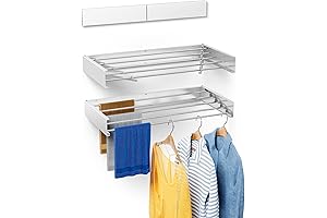Fold Out Drying Rack Wall Mounted Laundry Drying Rack 31.5'' Wide