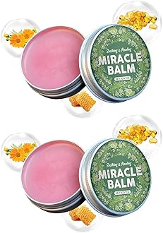 Miracle Balm, 2 Packs Organic Miracle Balm, Soothing Cream for Back, Hands and Body, Natural Ingredient（2 Packs）