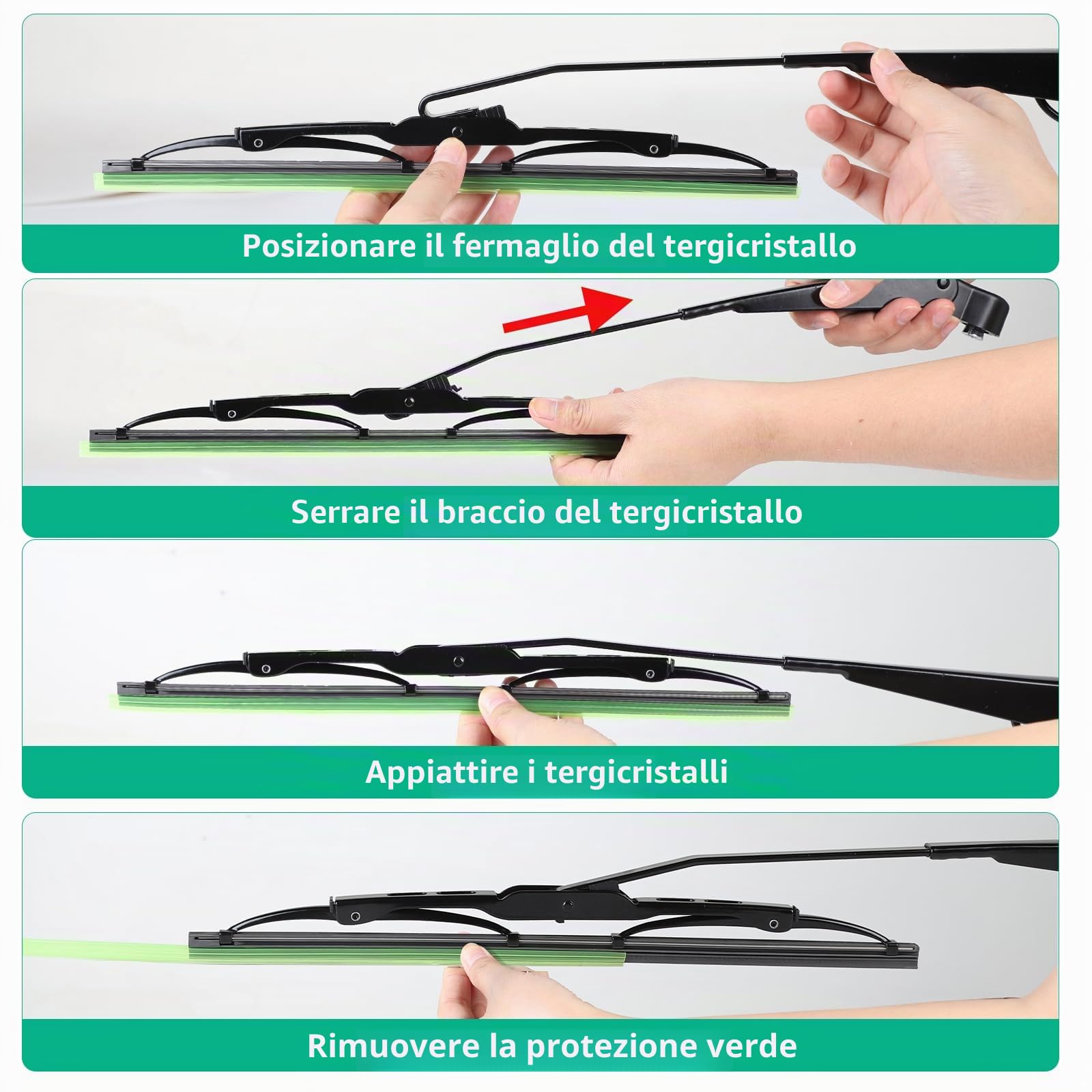 SWAWIS Motore Tergicristallo Universale 12V con Braccio e Lama 105° di Oscillazione Compatibile con Trattori, Jeep e Altri Veicoli