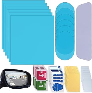 20 Pack Car Rearview Mirror Film,Anti Fog Anti Scratch Interior Rearview Mirror Anti Glare