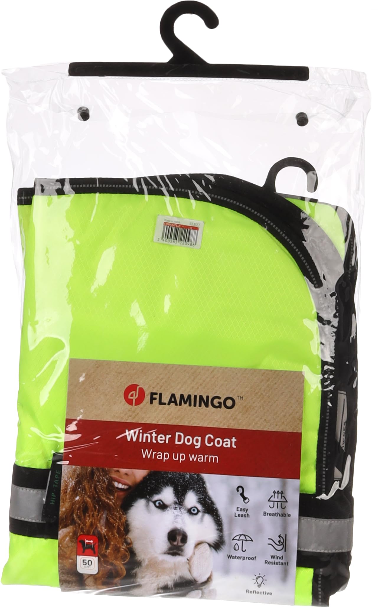 Flamingo Cappottino Invernale per Cani Eisbär Giallo Fluo 50CM
