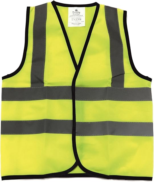 Kids High Visibility Hi Viz Safety Vest Top Hi Vis Baby Toddler Waistcoat Childrens Yellow Reflective vest (1, 2-3 Years)