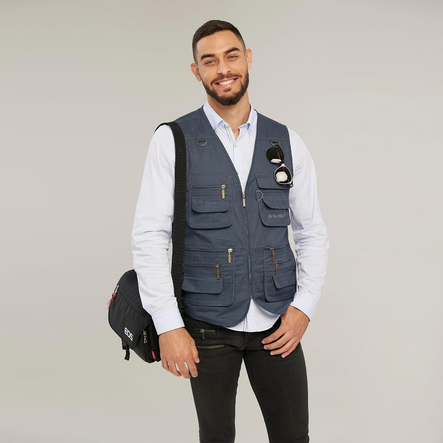 Men's Outdoor Multi Pockets Cargo Travel Camera Fishing Safari Utility Vests