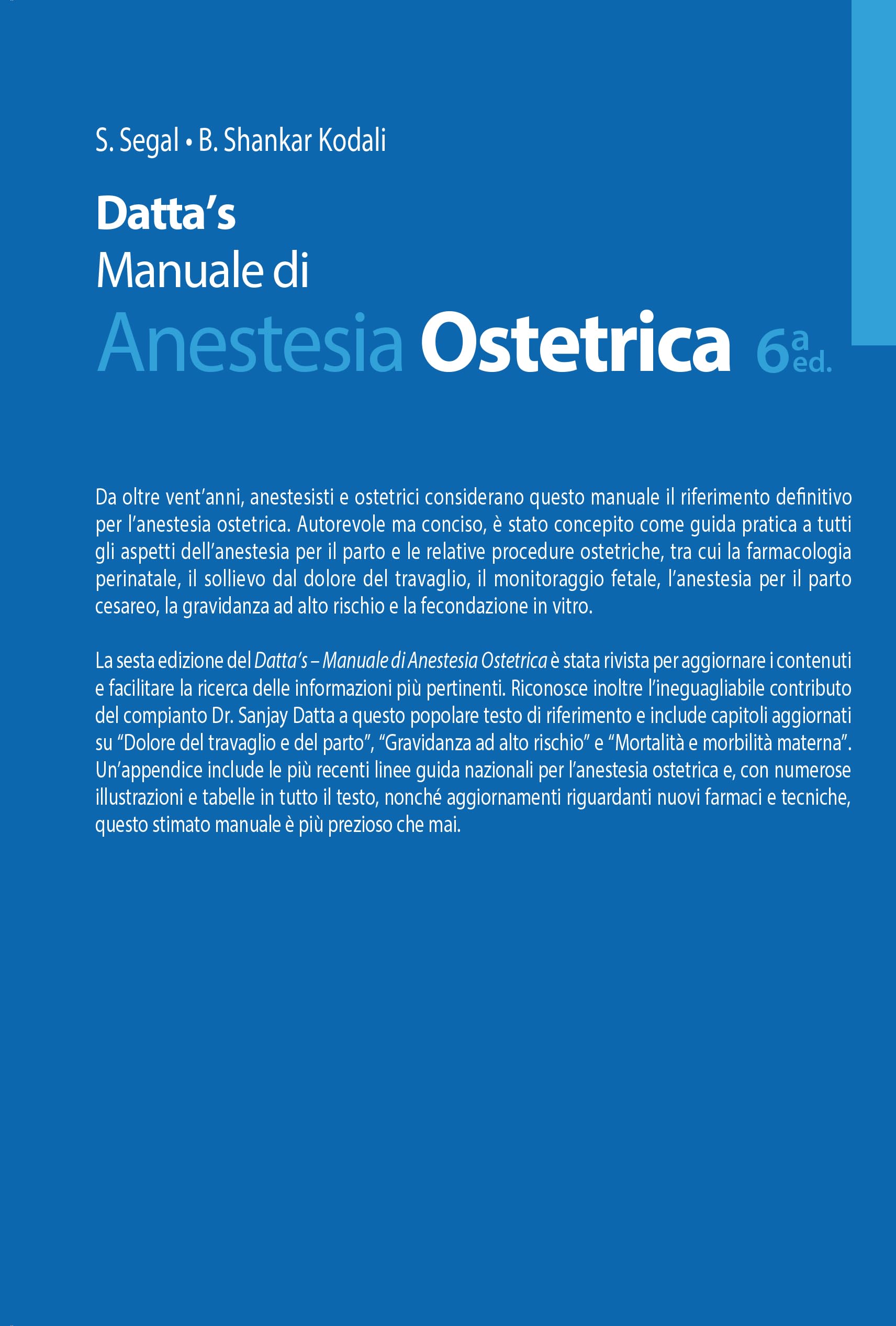 Datta's, Manuale di anestesia ostetrica