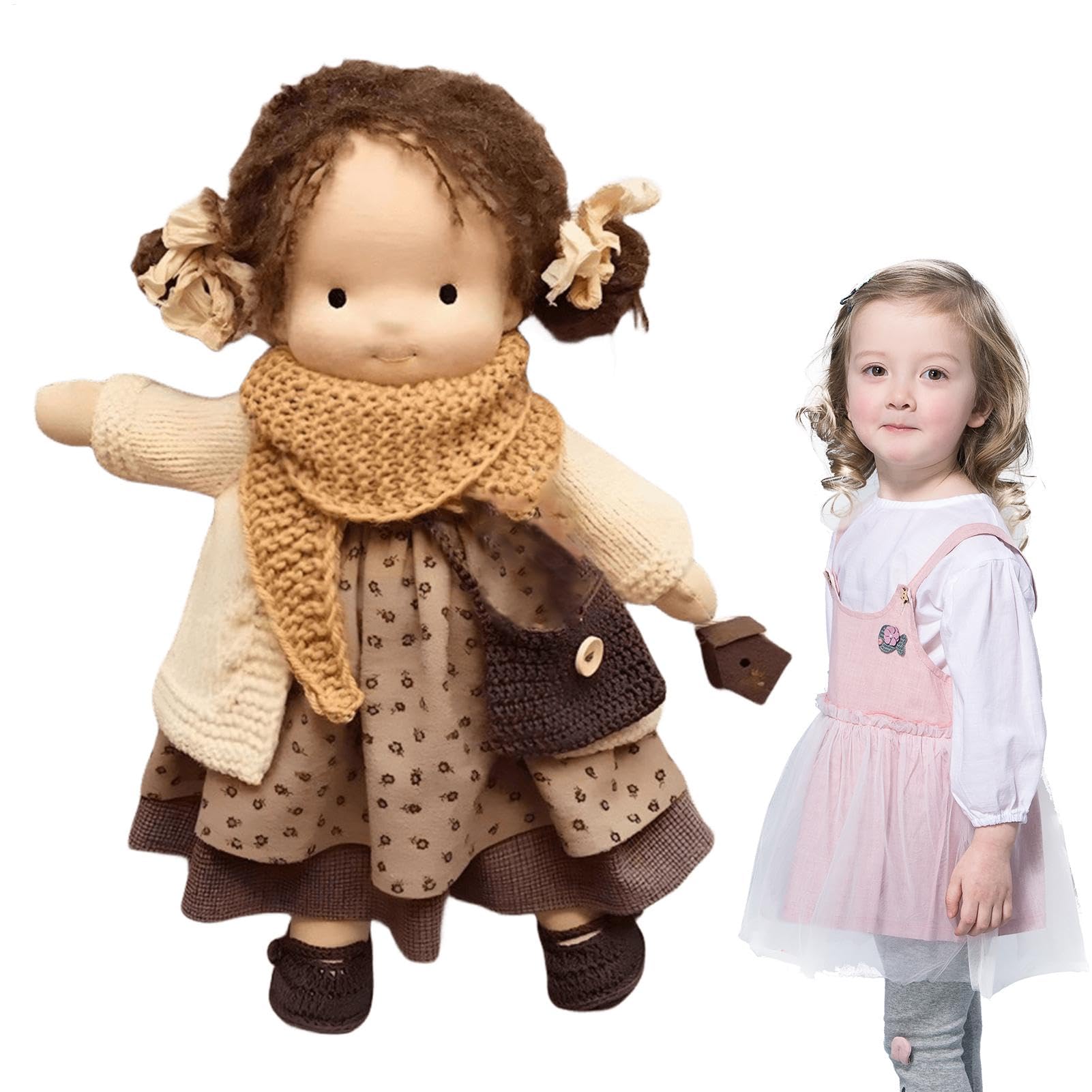 Muñecas Bjd - Muñecas de trapo de peluche portátiles, hechas a mano con ropa, ejercicio de habilidades prácticas, suave y cómodo