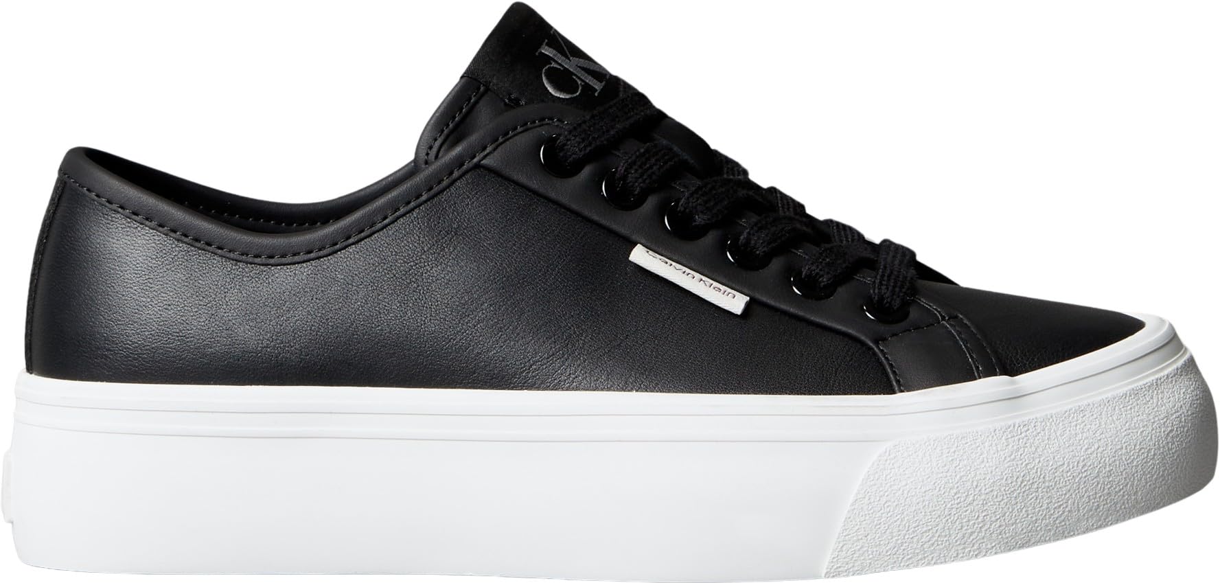 Calvin Klein Women’s Low Top Lace-up Vulcanised Trainers, Black (Pvh Black), 2