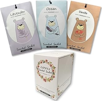 14 Packs Scented Sachets fit Drawer and Closet Lavender Vanilla Ocean 3 Different Scent
