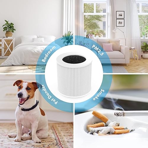 Miniatura 8 de VEWIOR Purificadores de aire para el hogar, habitación grande de hasta 600 pies, H13 True Hepa, purificadores de aire para pelo de mascotas, caspa,